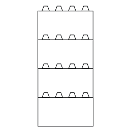 Muros de sustentação de terras em blocos pré-fabricados de betão simples ou texturado